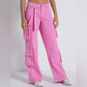 PacSun Pink Baggy Cargo Pants in Size 28